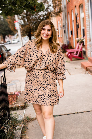 Hannah Boho Animal Print Dress